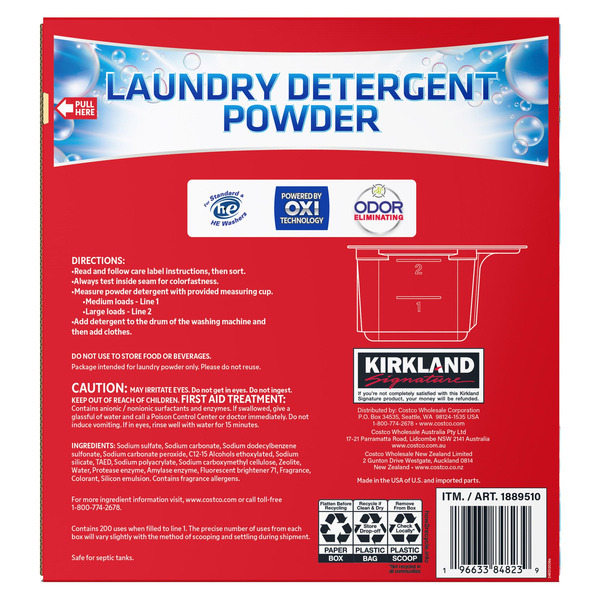 3 Kirkland Laundry Powder boxes